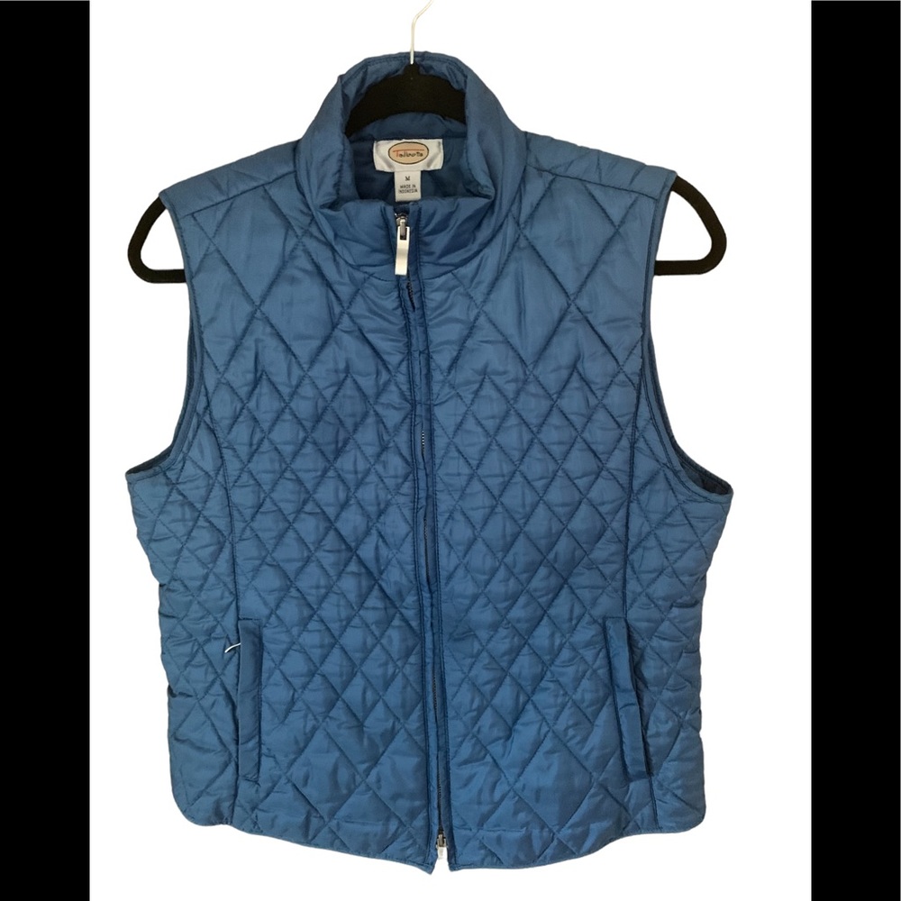 Talbots quilted lightweight zip up vest women’s size medium
